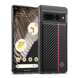 For Google Pixel 7 Pro LC.IMEEKE 3 in 1 Carbon Fiber Texture Shockproof Phone Case(Black)