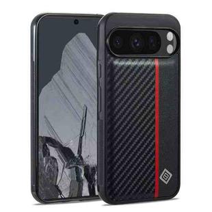 For Google Pixel 10 Pro XL LC.IMEEKE 3 in 1 Carbon Fiber Texture Shockproof Phone Case(Black)