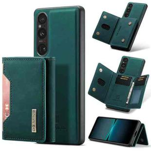 For Sony Xperia 1 V DG.MING M2 Series 3-Fold Multi Card Bag + Magnetic Phone Case(Green)