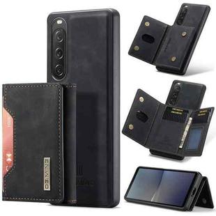 For Sony Xperia 10 V DG.MING M2 Series 3-Fold Multi Card Bag + Magnetic Phone Case(Black)