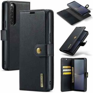 For Sony Xperia 10 V DG.MING Crazy Horse Texture Detachable Magnetic Leather Phone Case(Black)