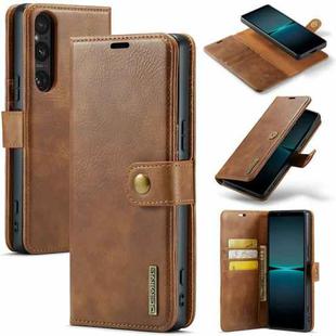 For Sony Xperia 1 VI DG.MING Crazy Horse Texture Detachable Magnetic Leather Phone Case(Brown)