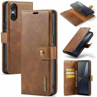 For Sony Xperia 10 VI DG.MING Crazy Horse Texture Detachable Magnetic Leather Phone Case(Brown)