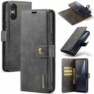 For Sony Xperia 10 VI DG.MING Crazy Horse Texture Detachable Magnetic Leather Phone Case(Grey)