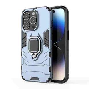 For iPhone 15 Pro Shockproof PC + TPU Holder Phone Case(Navy Blue)