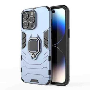For iPhone 15 Pro Max Shockproof PC + TPU Holder Phone Case(Navy Blue)