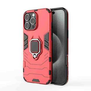 For iPhone 16 Pro Max Shockproof PC + TPU Holder Phone Case(Red)