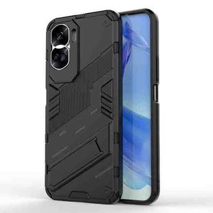 For Honor 90 Lite 5G Global Punk Armor 2 in 1 PC + TPU Phone Case with Holder(Black)