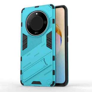 For Honor X50 5G Global / X9B Punk Armor 2 in 1 PC + TPU Phone Case with Holder(Blue)
