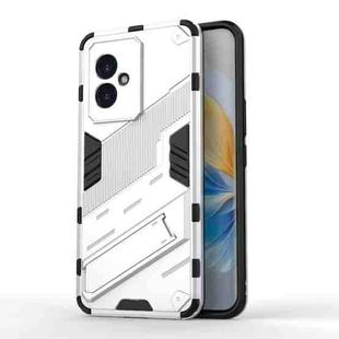 For Honor 100 5G Punk Armor 2 in 1 PC + TPU Phone Case with Holder(White)