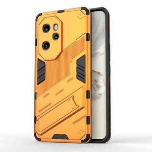 For Honor 100 Pro 5G Punk Armor 2 in 1 PC + TPU Phone Case with Holder(Orange)