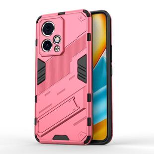 For Honor 90 GT 5G Punk Armor 2 in 1 PC + TPU Phone Case with Holder(Light Red)