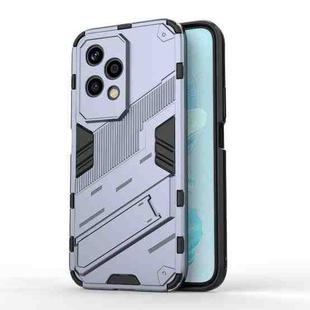 For Honor 200 Lite 5G Global Punk Armor 2 in 1 PC + TPU Phone Case with Holder(Grey)