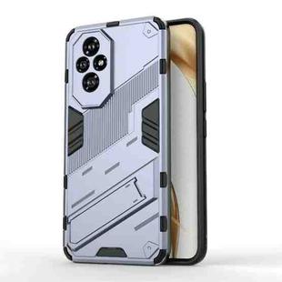 For Honor 200 Punk Armor 2 in 1 PC + TPU Phone Case with Holder(Grey)