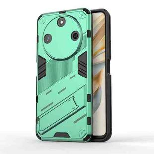 For Honor X60 5G Punk Armor 2 in 1 PC + TPU Phone Case with Holder(Green)