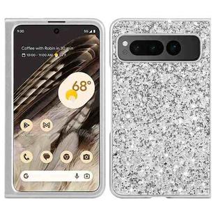 For Google Pixel Fold Glitter Powder Shockproof TPU Phone Case(Silver)