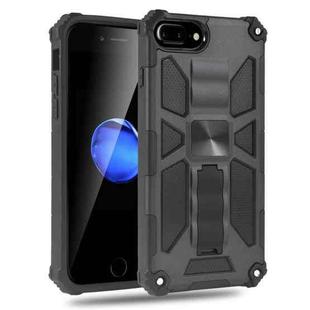 For iPhone 7 Plus / 8 Plus Shockproof TPU + PC Magnetic Protective Case with Holder(Black)