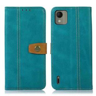 For Nokia C110 4G Stitching Thread Calf Texture Leather Phone Case(Light Green)