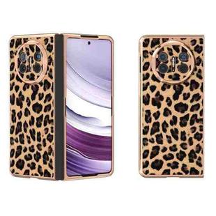 For Huawei Mate X5 Nano Plating Leopard Print Phone Case(Brown)