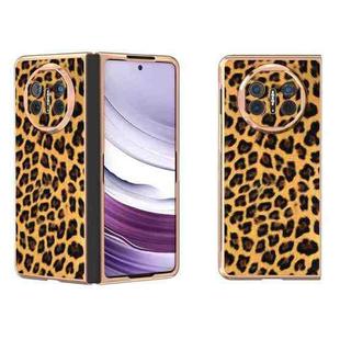 For Huawei Mate X5 Nano Plating Leopard Print Phone Case(Gold)