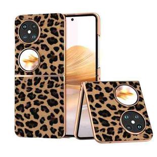 For Huawei Pocket 2 Nano Plating Leopard Print Phone Case(Gold)