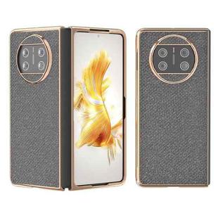 For Huawei Mate X3 Nano Plating Diamond Texture Phone Case(Black)