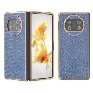 For Huawei Mate X3 Nano Plating Diamond Texture Phone Case(Blue)