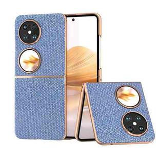 For Huawei Pocket 2 Nano Plating Diamond Texture Phone Case(Blue)