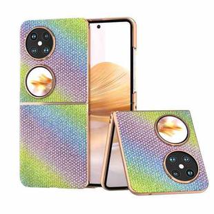 For Huawei Pocket 2 Nano Plating Diamond Texture Phone Case(Rainbow)