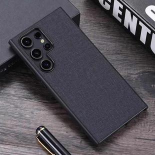 For Samsung Galaxy S24 Ultra Cloth Texture PU + TPU Phone Case(Black)