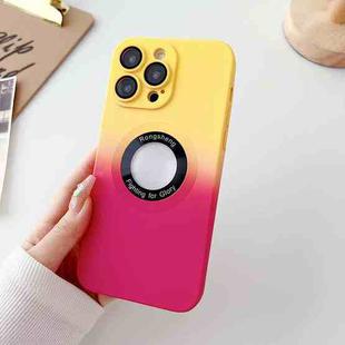 For iPhone 13 Pro Max Two-color Gradient MagSafe TPU Phone Case(Yellow+Red)
