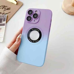 For iPhone 11 Pro Two-color Gradient MagSafe TPU Phone Case(Purple+Blue)