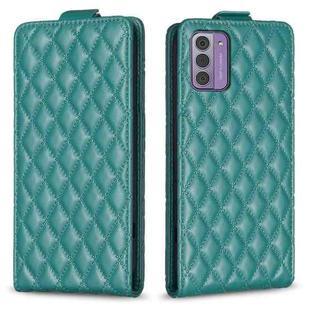 For Nokia G42 5G Diamond Lattice Vertical Flip Leather Phone Case(Green)