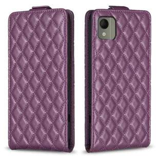 For Nokia C110 Diamond Lattice Vertical Flip Leather Phone Case(Dark Purple)
