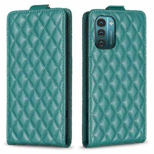 For Nokia G21 / G11 Diamond Lattice Vertical Flip Leather Phone Case(Green)
