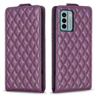 For Nokia G22 Diamond Lattice Vertical Flip Leather Phone Case(Dark Purple)