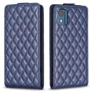 For Nokia C02 Diamond Lattice Vertical Flip Leather Phone Case(Blue)