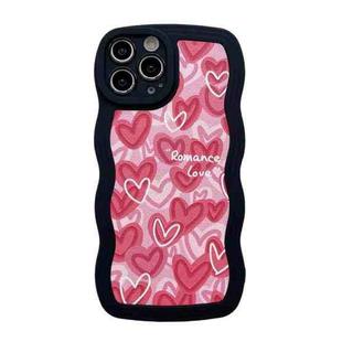 For iPhone 12 Pro Max Wavy Lambskin Love TPU Phone Case(Pink)