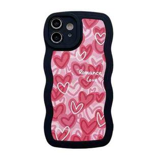 For iPhone 11 Wavy Lambskin Love TPU Phone Case(Pink)