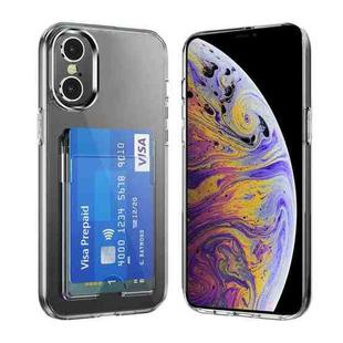 For iPhone XS Max Crystal Clear Wallet Air Bag Phone Case(Transparent)