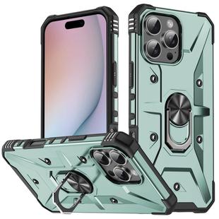 For iPhone 16 Pro Max Ring Holder Phone Case(Midnight Green)