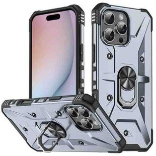 For iPhone 16 Pro Ring Holder Phone Case(Grey)