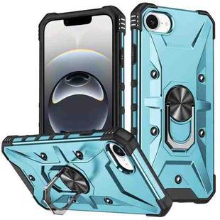 For iPhone 16e Ring Holder Phone Case(Light Blue)