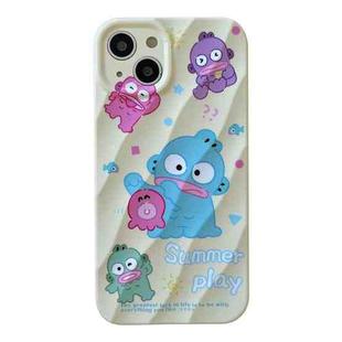 For iPhone 13 2 in 1 Minimalist Pattem PC Shockproof Phone Case(Clownfish)