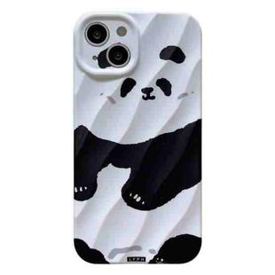 For iPhone 14 2 in 1 Minimalist Pattem PC Shockproof Phone Case(Panda)