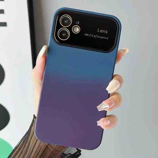 For iPhone 11 Gradient PC + TPU Shockproof Phone Case(Dark Blue Purple)