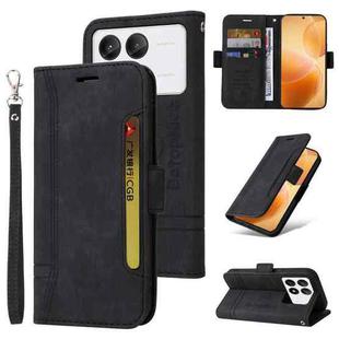 For Xiaomi Poco X6 Pro / Redmi K70E 5G BETOPNICE Dual-side Buckle Leather Phone Case(Black)