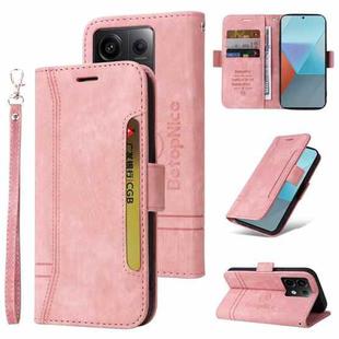 For Xiaomi Poco X6 5G / Redmi Note 13 Pro 5G Global BETOPNICE Dual-side Buckle Leather Phone Case(Pink)