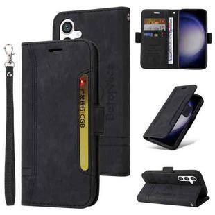 For Samsung Galaxy S23 FE 5G BETOPNICE Dual-side Buckle Leather Phone Case(Black)