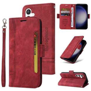 For Samsung Galaxy S23 FE 5G BETOPNICE Dual-side Buckle Leather Phone Case(Red)